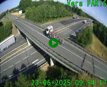 Clone of Caméra routière sur l'autoroute A20 au nord de Limoges, à la jonction avec la N520. Vue orientée vers Paris