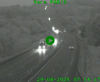 Caméra routière sur l'autoroute A20 à Bessines-sur-Gartempe. Vue orientée vers Paris