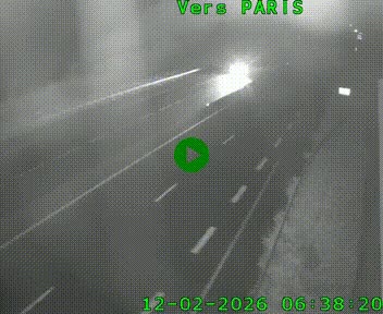 Caméra routière sur l'autoroute A20 à Saint-Hilaire-Bonneval, au sud de Limoges. Vue orientée vers Paris