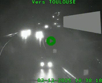 Caméra routière sur l'autoroute A20 à Noailles, en périphérie de Brive-la-Gaillarde. Vue orientée vers Toulouse