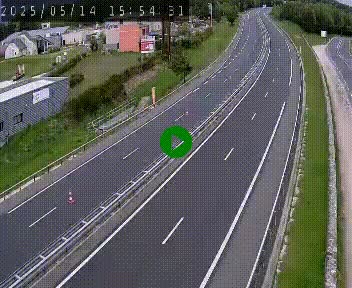Caméra autoroute A75 à hauteur du col du rocher blanc en direction de Montpellier