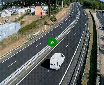 Caméra autoroute A75 à hauteur du col du rocher blanc en direction de Montpellier