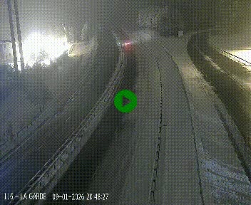 Caméra autoroute A75 à hauteur du col du rocher blanc en direction de Montpellier