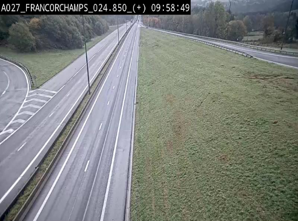 Caméra autoroutière à proximité du circuit de Spa-Francorchamps à Stavelot sur l'A27/E42