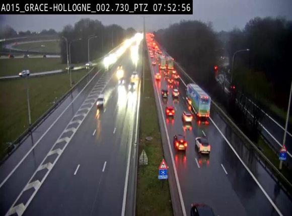 Caméra trafic Belgique - Grâce-Hollogne - E42, jonction avec A604, direction Loncin/Aéroport de Liège -  BK 3.2