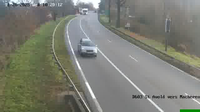 Webcam sur la D603 située à proximité de Saint-Avold. Vue orientée vers Macheren.
