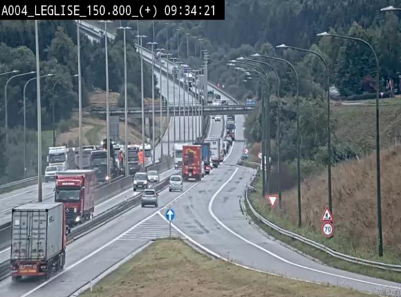 Caméra autoroute Belgique - Côte de Léglise, E411(A4) direction Luxembourg