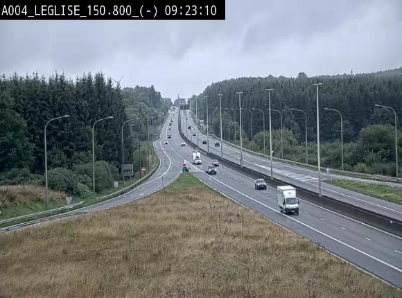 Webcam E411 dans la Côte de Léglise. Vue orientée vers Bruxelles