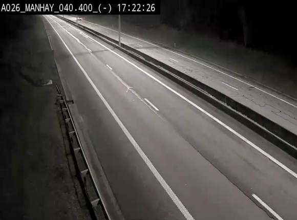 Webcam autoroute A26/E25 à hauteur de Manhay, après la jonction avec la N651 en direction de Liège - BK 40.4