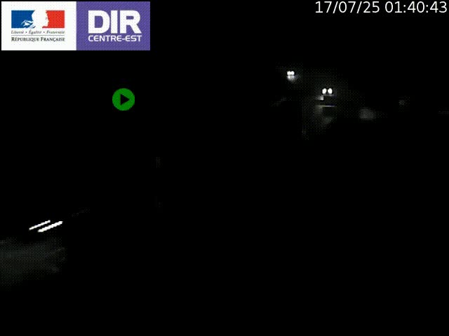 Caméra de circulation routière sur le boulevard périphérique Laurent Bonnevay de Lyon (D383) à hauteur de Bron, avant la jonction avec l'A43. Vue orientée vers l'échangeur