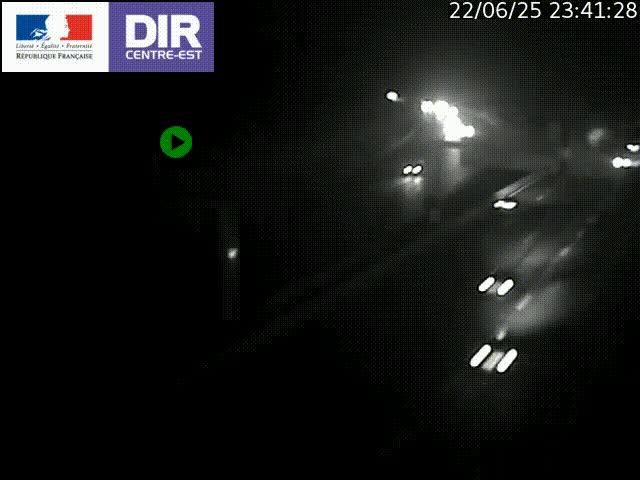 Caméra de circulation routière sur le boulevard périphérique Laurent Bonnevay de Lyon (D383) à hauteur de Bron, avant la jonction avec l'A43. Vue orientée vers l'échangeur