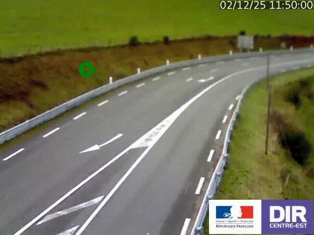 Webcam sur le col Pin Bouchain, vue orientée vers Roanne, en provenance de Lyon sur la nationale 7 (N7)