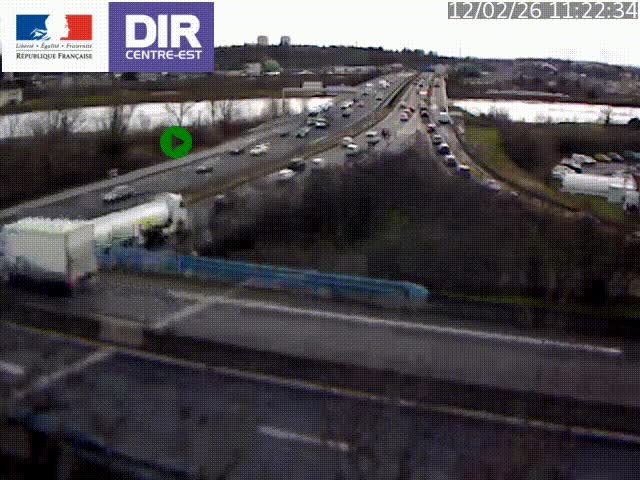 Clone of Caméra de circulation sur A7 à Lyon Perrache vers Marseille, le long du Rhône
