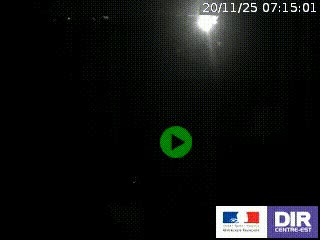 Webcam routière sur la RN7 à hauteur de Toulon-sur-Allier, entre Moulins et Vichy