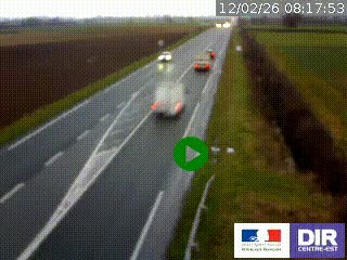 Webcam routière sur la RN7 à hauteur de Toulon-sur-Allier, entre Moulins et Vichy