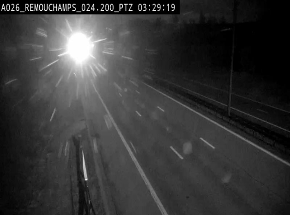 Webcam E25/A26 à Aywalle, à hauteur de Spa. Vue orientée vers Liège