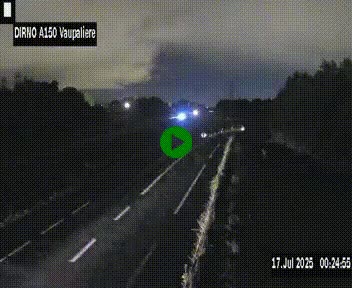 Webcam autoroute A150 à hauteur de La Vaupalière en périphérie de Rouen. Vue orientée vers Rouen