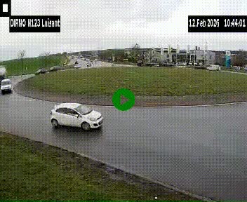 Webcam en périphérie de Chartres sur la N123, à hauteur de Luisant. Vue orientée vers Chartres