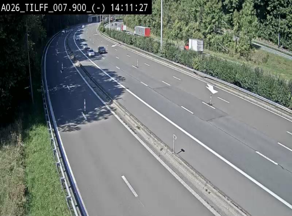 Webcam autoroute A26/E25 à Esneux, en Belgique en direction Luxembourg - BK 7.9