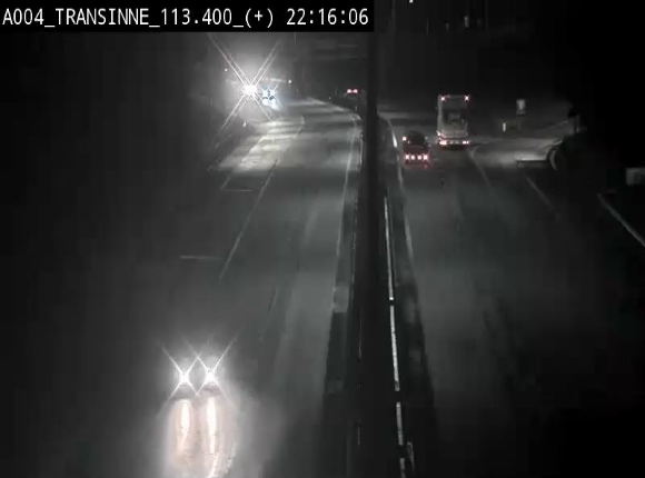 Webcam dans les Ardennes sur l'E411 à hauteur de Transinne. Vue orientée vers le sud de la Belgique