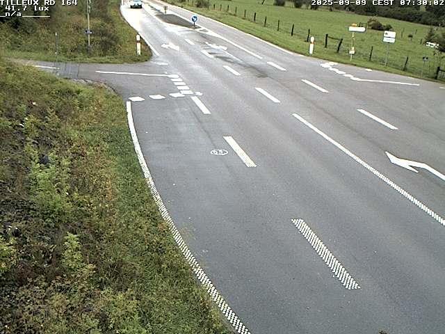 Webcam sur la RD164 à Tilleux. Vue orientée vers Neufchâteau