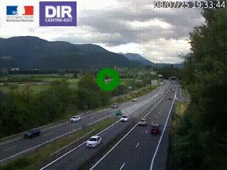 Caméra trafic à Meylan sur la Rocade-Sud de Grenoble en direction d'Aix-en-Provence