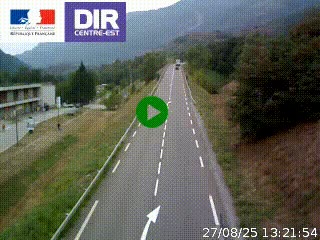 Web cam sur la N90 à Aime, en provenance de Bourg-Saint-Maurice et en direction d'Albertville