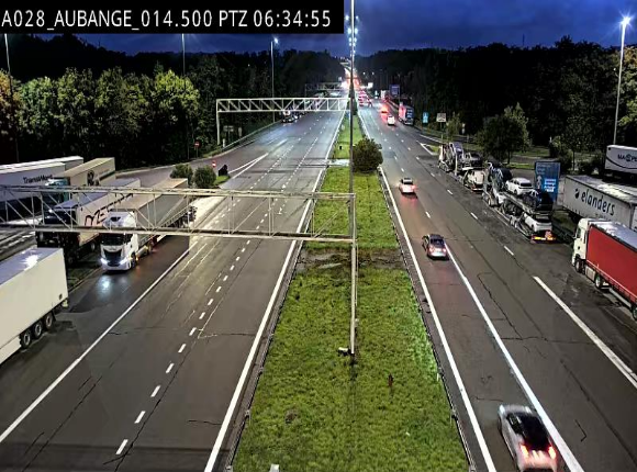 Webcam autoroute Belgique - Aubange - A28 direction Arlon - BK 14