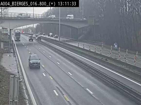 Webcam à Wavre, à hauteur de la sortie 5 Bierges. Vue orientée vers Namur