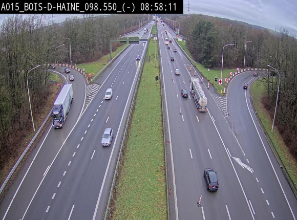 Webcam autoroute Belgique - Bois d'Haine - E42 - BK 98.6