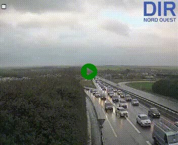 Webcam au début de l'A84 sur le périphérique Ouest de Caen (N814) à hauteur de la sortie 9, Porte de Bretagne