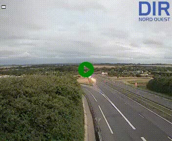 Webcam au début de l'A84 sur le périphérique Ouest de Caen (N814) à hauteur de la sortie 9, Porte de Bretagne