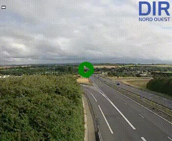 Webcam au début de l'A84 sur le périphérique Ouest de Caen (N814) à hauteur de la sortie 9, Porte de Bretagne
