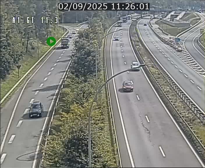 Traffic live webcam Luxembourg Senningerberg - A1 direction Allemagne - BK 11.3