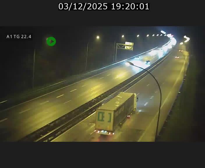 Traffic live webcam Luxembourg Flaxweiler - A1 direction Luxembourg - BK 22.4