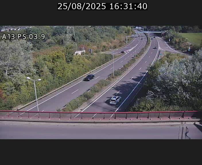 Traffic live webcam Luxembourg Differdange - A13 direction Esch-sur-Alzette - BK 3.9