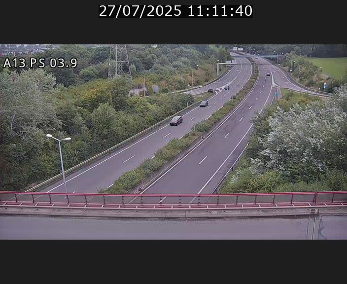 Traffic live webcam Luxembourg Ehlerange - A13 direction Esch-sur-Alzette - BK 6.8