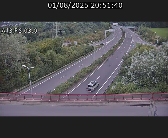 Traffic live webcam Luxembourg Differdange - A13 direction Esch-sur-Alzette - BK 3.9