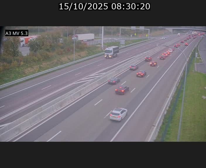 Webcam à l'Aire de Berchem au Luxembourg sur l'A3. Vue orientée vers la France