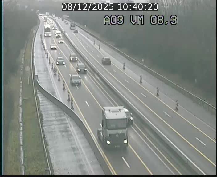 Traffic live webcam Luxembourg Bettembourg - A3 - BK 8.3 - direction France