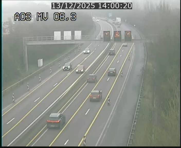 Webcam Autoroute après la Croix de Bettembourg en direction de Luxembourg sur l'A3