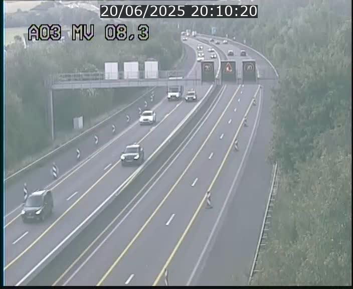 Webcam Autoroute après la Croix de Bettembourg en direction de Luxembourg sur l'A3