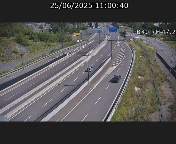 Webcam sur le contournement d'Esch Belval à hauteur de la sortie Université de Luxembourg. Vue orientée vers Luxembourg