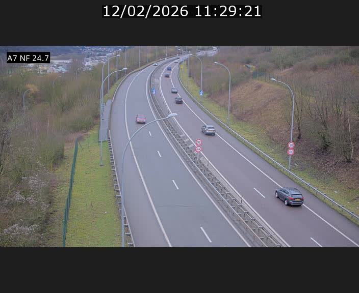 Caméra trafic Luxembourg - A7, Schieren direction Mersch
