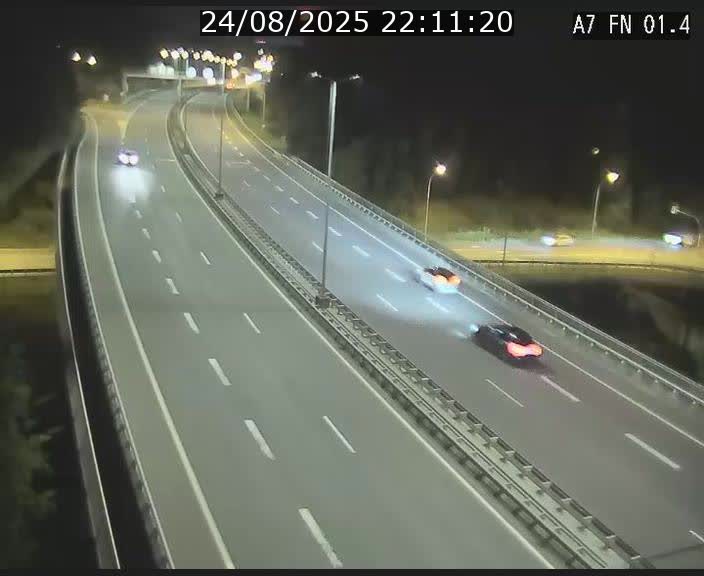 Caméra autoroute Luxembourg A7 - Tunnel Stafelter - direction Echangeur Grünewald