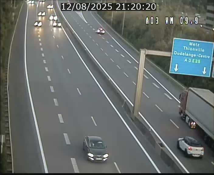 Webcam Autoroute à la Croix de Bettembourg - A3 - BK 9.9 - direction France