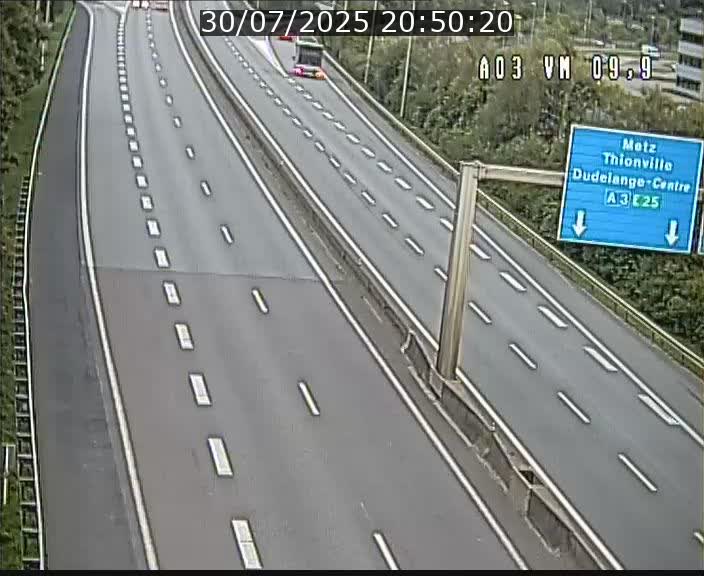 Webcam Autoroute à la Croix de Bettembourg - A3 - BK 9.9 - direction France