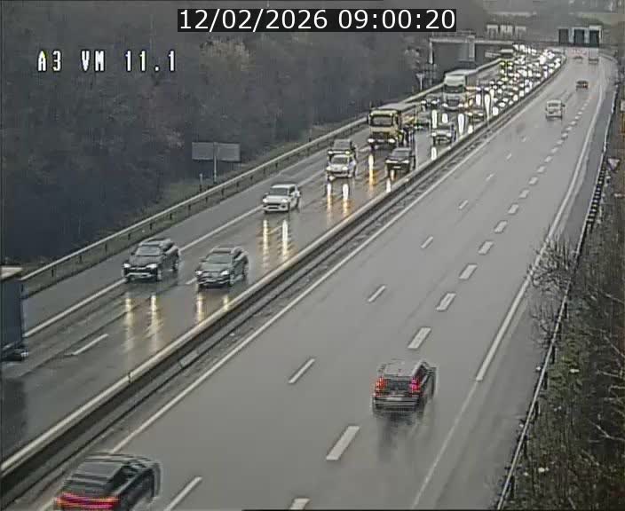 Webcam à la frontière franco-luxembourgeoise, avant la Croix de Bettembourg - BK 11.1 - direction Luxembourg-ville