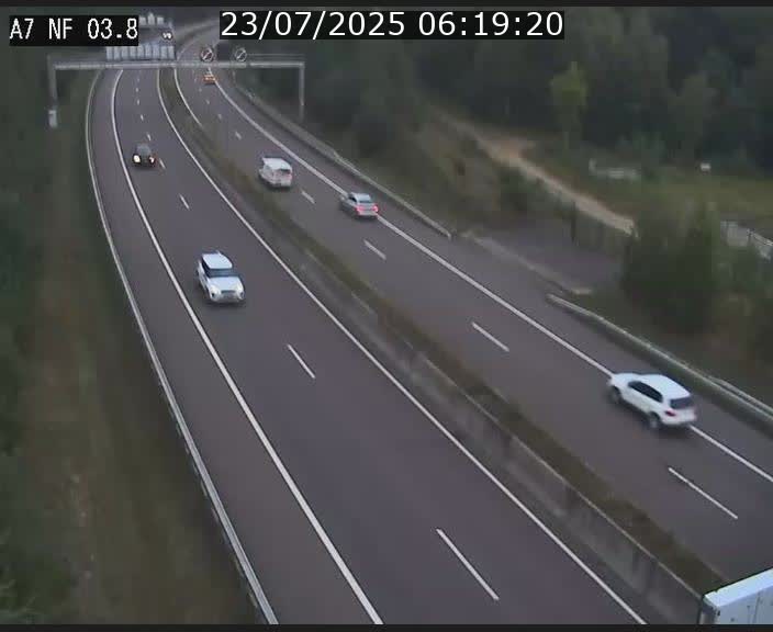 Webcam autoroute A7 au Luxembourg à la sortie du Tunnel Stafelter vers le Nord