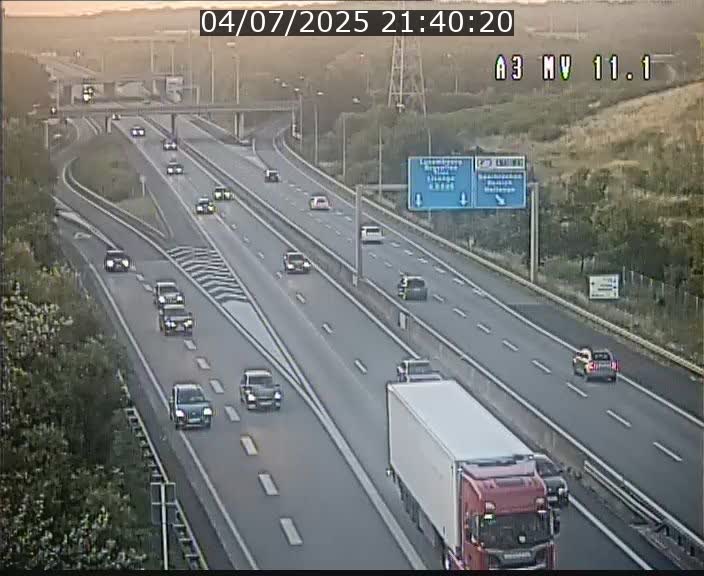 Traffic live webcam Luxembourg Croix de Bettembourg A3 - BK 11.1 - direction Luxembourg-ville